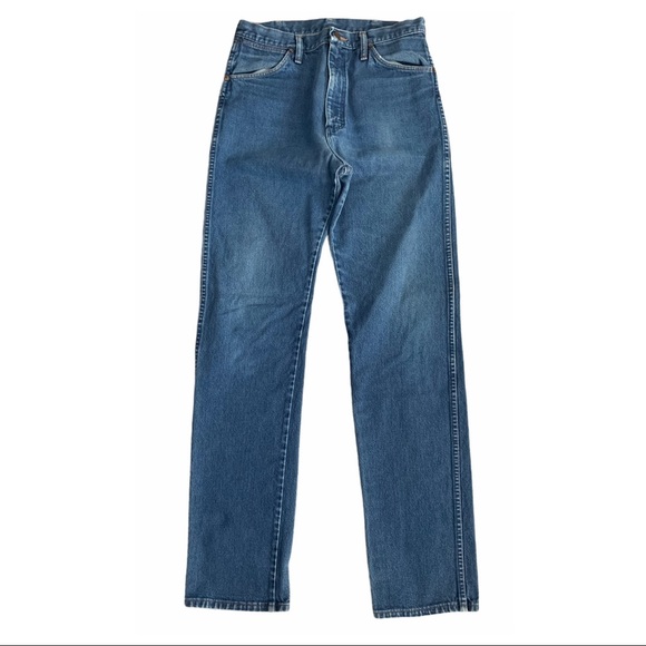 Vintage Wrangler Cowboy Cut Rigid Long Jeans Made in USA / 33 X 36 - Picture 2 of 12